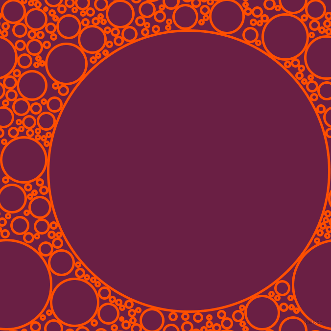 bubbles, circles, sponge, big, medium, small, 5 pixel line width, International Orange and Pompadour circles bubbles sponge soap seamless tileable