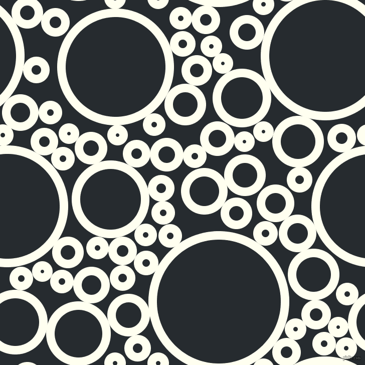 bubbles, circles, sponge, big, medium, small, 17 pixel line width, Ivory and Blue Charcoal circles bubbles sponge soap seamless tileable