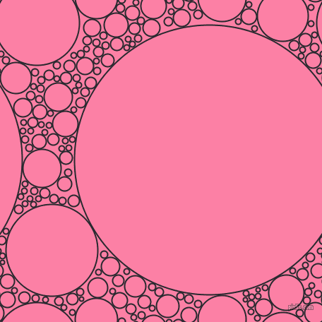 bubbles, circles, sponge, big, medium, small, 2 pixel line width, Jaguar and Tickle Me Pink circles bubbles sponge soap seamless tileable