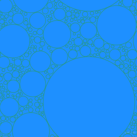 bubbles, circles, sponge, big, medium, small, 2 pixel line width, Java and Dodger Blue circles bubbles sponge soap seamless tileable
