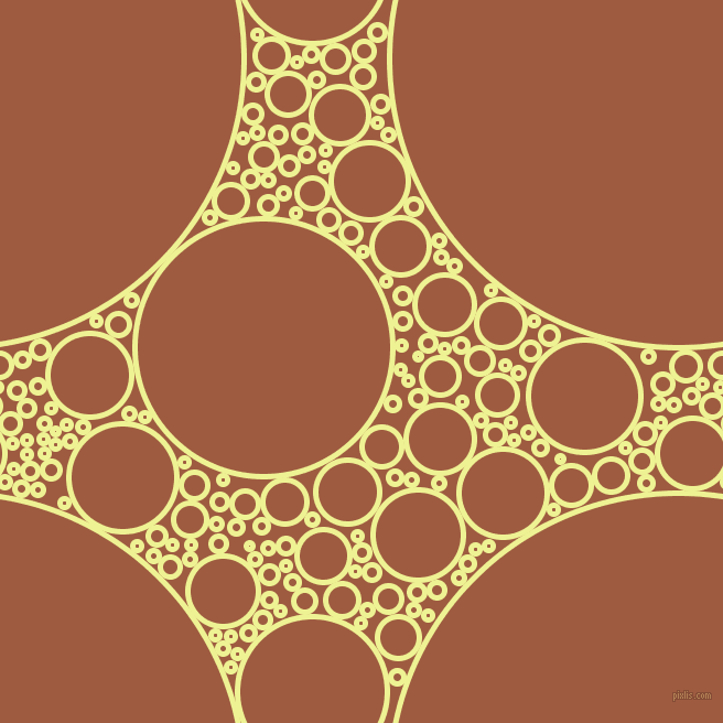 bubbles, circles, sponge, big, medium, small, 5 pixel line width, Jonquil and Sepia circles bubbles sponge soap seamless tileable