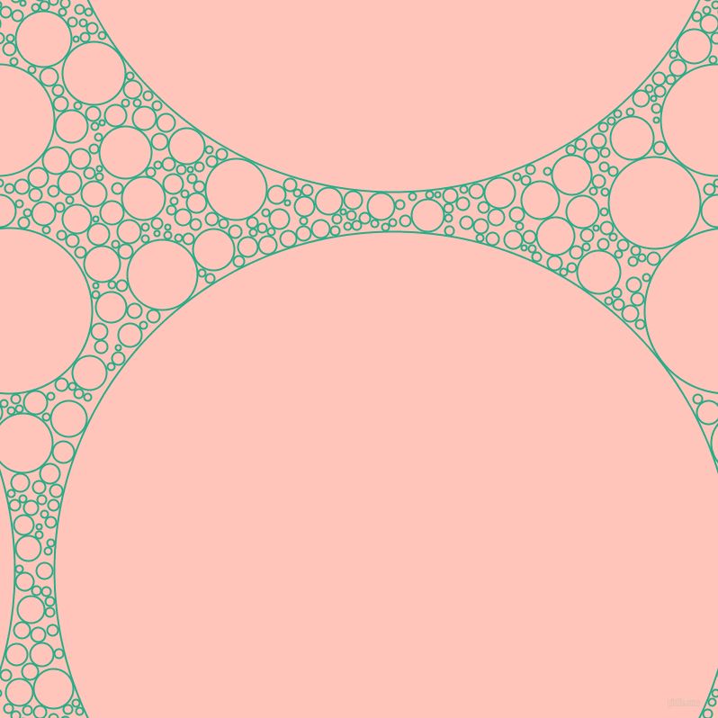 bubbles, circles, sponge, big, medium, small, 2 pixel line width, Jungle Green and Your Pink circles bubbles sponge soap seamless tileable