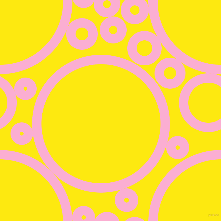 bubbles, circles, sponge, big, medium, small, 33 pixel line width, Lavender Pink and Lemon circles bubbles sponge soap seamless tileable