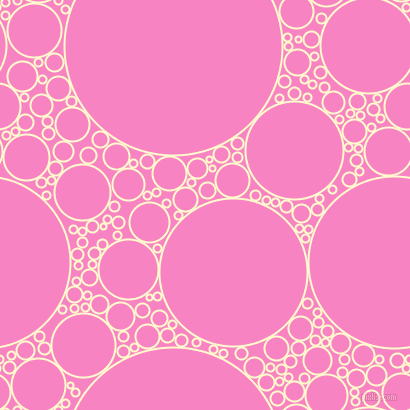 bubbles, circles, sponge, big, medium, small, 2 pixel line width, Lemon Chiffon and Tea Rose circles bubbles sponge soap seamless tileable