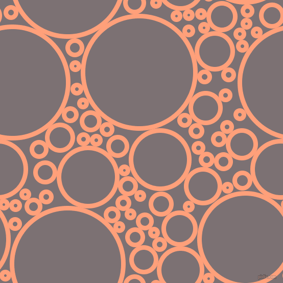 bubbles, circles, sponge, big, medium, small, 9 pixel line width, Light Salmon and Empress circles bubbles sponge soap seamless tileable