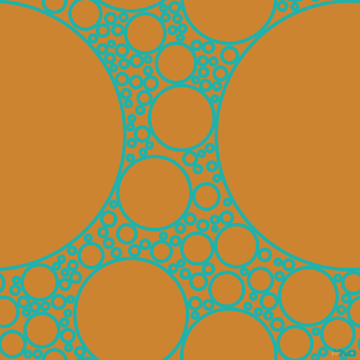 bubbles, circles, sponge, big, medium, small, 5 pixel line width, Light Sea Green and Dixie circles bubbles sponge soap seamless tileable