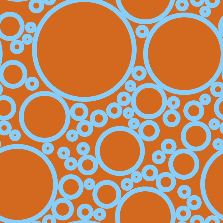 bubbles, circles, sponge, big, medium, small, 17 pixel line width, Light Sky Blue and Chocolate circles bubbles sponge soap seamless tileable