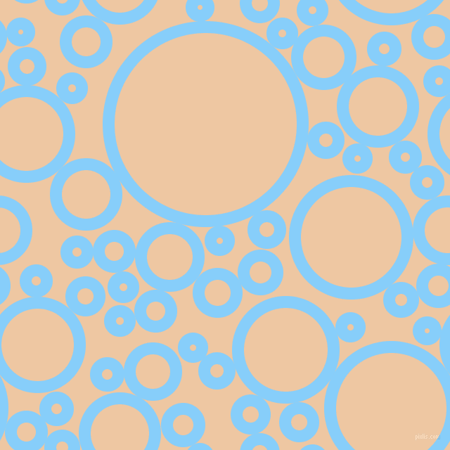 bubbles, circles, sponge, big, medium, small, 17 pixel line width, Light Sky Blue and Negroni circles bubbles sponge soap seamless tileable