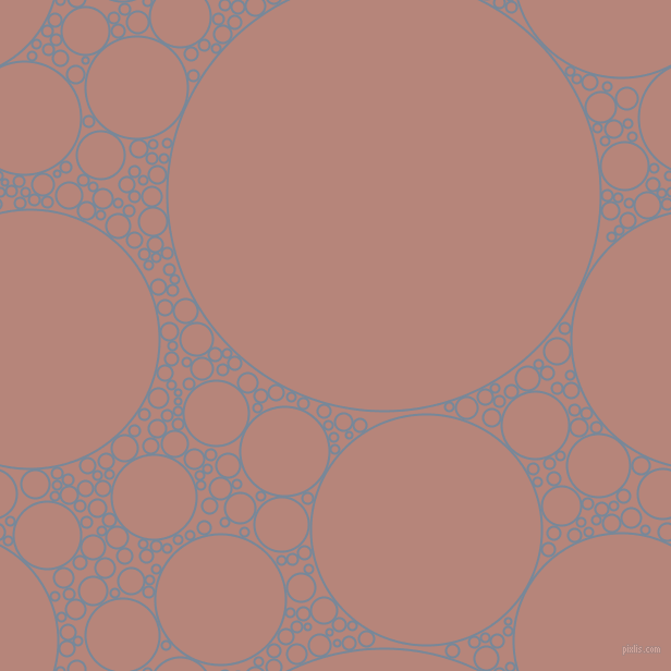 bubbles, circles, sponge, big, medium, small, 2 pixel line width, Light Slate Grey and Brandy Rose circles bubbles sponge soap seamless tileable
