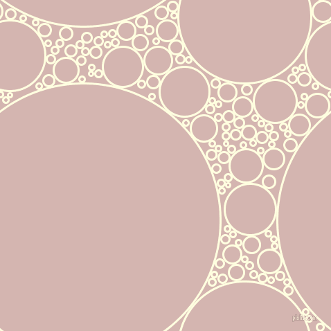 bubbles, circles, sponge, big, medium, small, 3 pixel line width, Light Yellow and Oyster Pink circles bubbles sponge soap seamless tileable