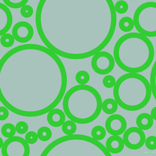 bubbles, circles, sponge, big, medium, small, 17 pixel line width, Lime Green and Opal circles bubbles sponge soap seamless tileable