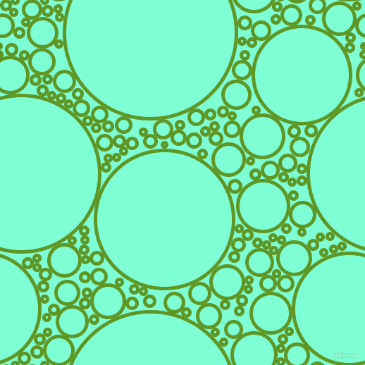bubbles, circles, sponge, big, medium, small, 5 pixel line width, Limeade and Aquamarine circles bubbles sponge soap seamless tileable