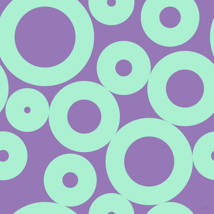 bubbles, circles, sponge, big, medium, small, 65 pixel line width, Magic Mint and Purple Mountain