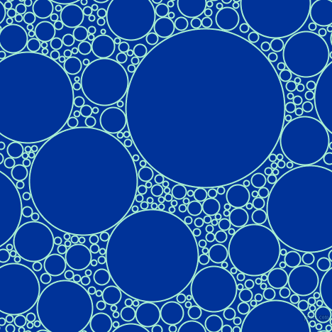 bubbles, circles, sponge, big, medium, small, 2 pixel line width, Magic Mint and Smalt circles bubbles sponge soap seamless tileable