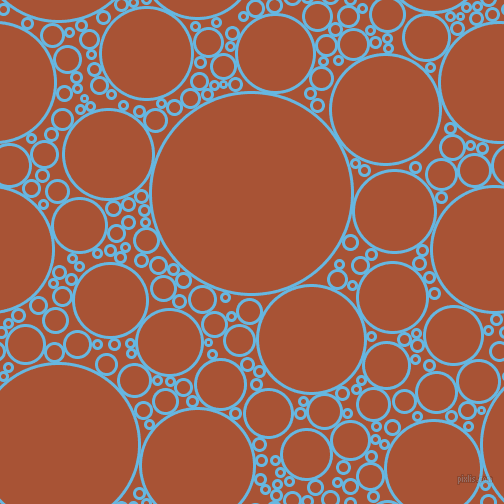 bubbles, circles, sponge, big, medium, small, 3 pixel line width, Malibu and Orange Roughy circles bubbles sponge soap seamless tileable