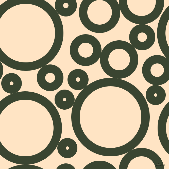 bubbles, circles, sponge, big, medium, small, 33 pixel line width, Mallard and Bisque circles bubbles sponge soap seamless tileable