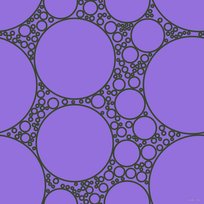 bubbles, circles, sponge, big, medium, small, 5 pixel line width, Mallard and Medium Purple circles bubbles sponge soap seamless tileable