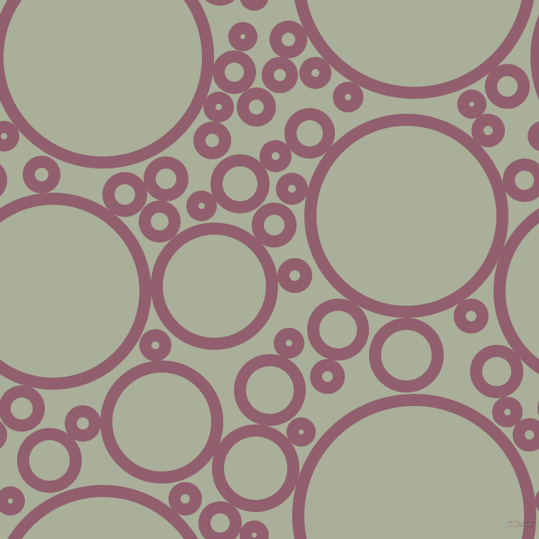 bubbles, circles, sponge, big, medium, small, 17 pixel line width, Mauve Taupe and Green Spring circles bubbles sponge soap seamless tileable