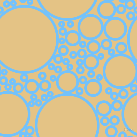 bubbles, circles, sponge, big, medium, small, 9 pixel line width, Maya Blue and New Orleans circles bubbles sponge soap seamless tileable