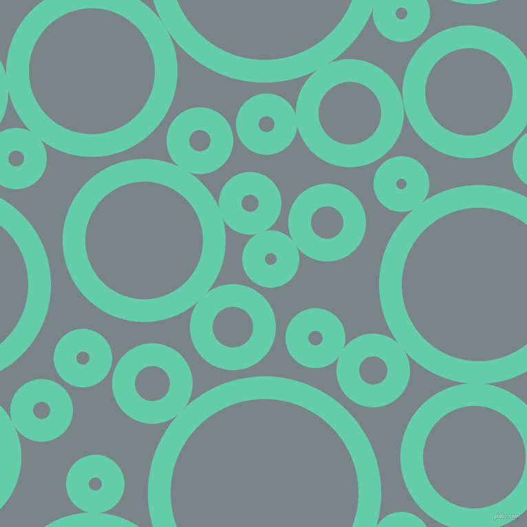 bubbles, circles, sponge, big, medium, small, 33 pixel line width, Medium Aquamarine and Regent Grey circles bubbles sponge soap seamless tileable