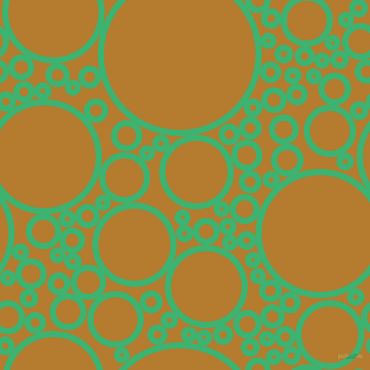 bubbles, circles, sponge, big, medium, small, 9 pixel line width, Medium Sea Green and Mandalay circles bubbles sponge soap seamless tileable