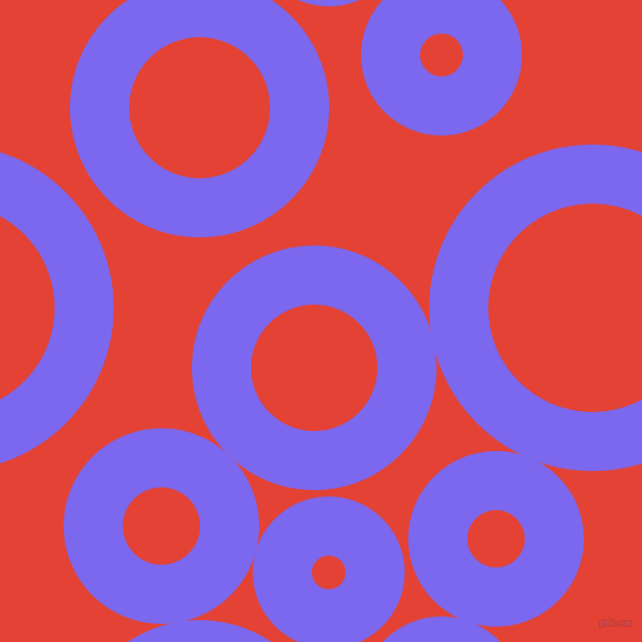 bubbles, circles, sponge, big, medium, small, 65 pixel line width, Medium Slate Blue and Cinnabar circles bubbles sponge soap seamless tileable