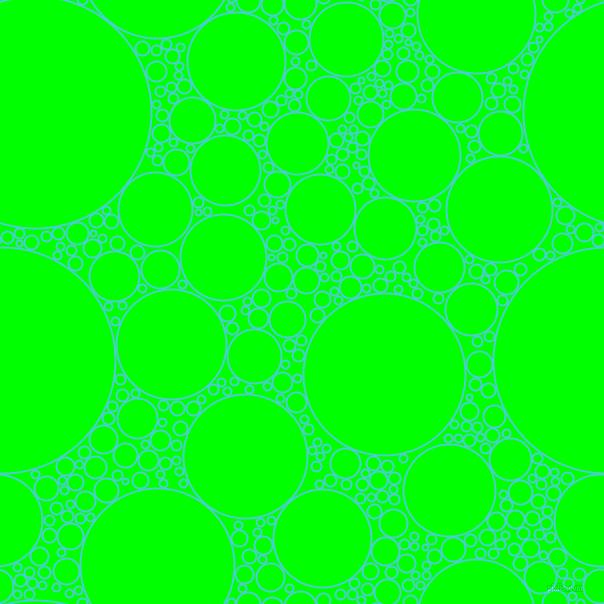 bubbles, circles, sponge, big, medium, small, 2 pixel line width, Medium Turquoise and Lime circles bubbles sponge soap seamless tileable