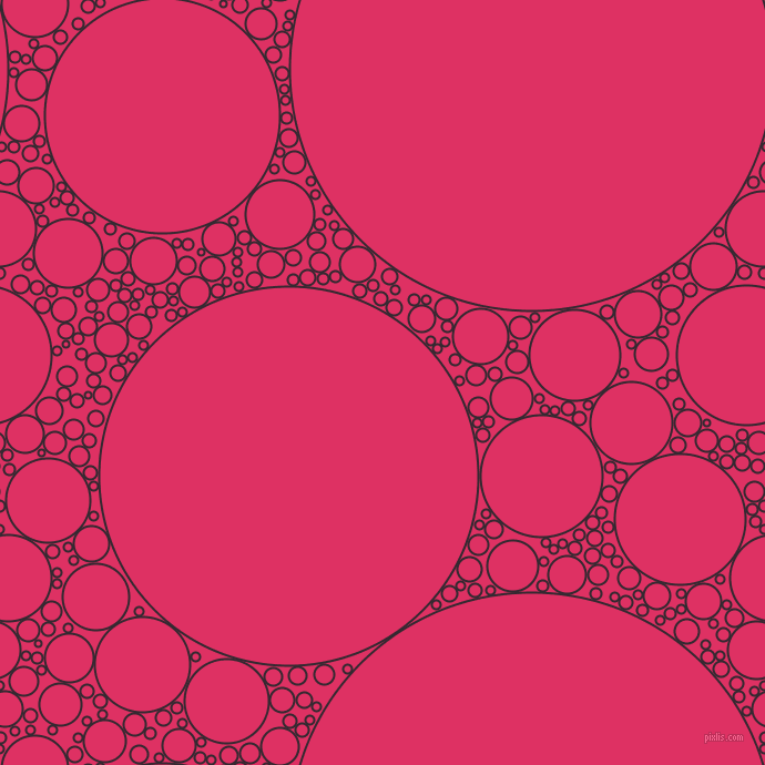 bubbles, circles, sponge, big, medium, small, 2 pixel line width, Melanzane and Cerise circles bubbles sponge soap seamless tileable