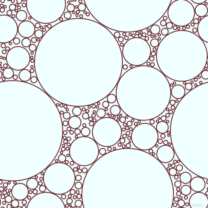 bubbles, circles, sponge, big, medium, small, 3 pixel line width, Merlot and Azure circles bubbles sponge soap seamless tileable