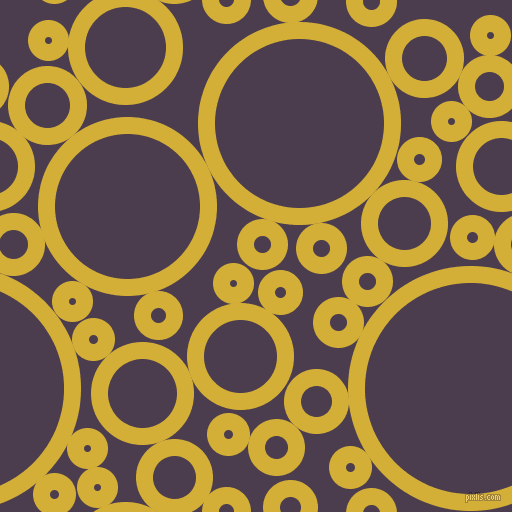 bubbles, circles, sponge, big, medium, small, 17 pixel line width, Metallic Gold and Bossanova circles bubbles sponge soap seamless tileable