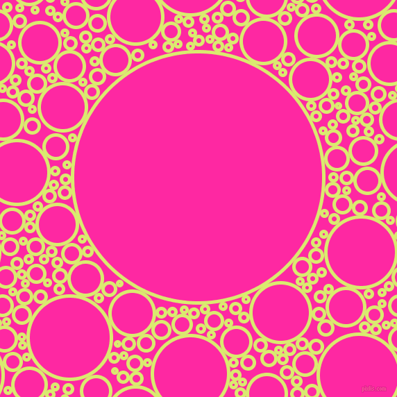 bubbles, circles, sponge, big, medium, small, 5 pixel line width, Mindaro and Persian Rose circles bubbles sponge soap seamless tileable