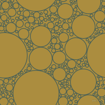 bubbles, circles, sponge, big, medium, small, 3 pixel line width, Mineral Green and Luxor Gold circles bubbles sponge soap seamless tileable