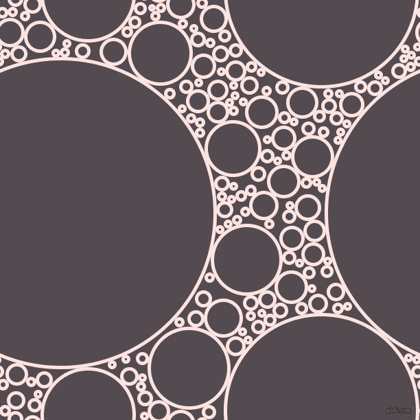 bubbles, circles, sponge, big, medium, small, 5 pixel line width, Misty Rose and Liver circles bubbles sponge soap seamless tileable