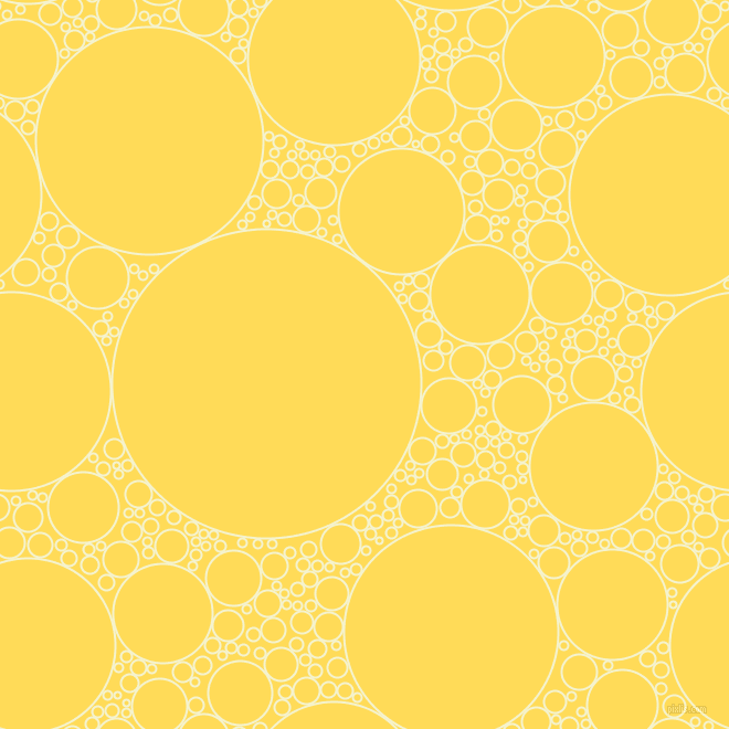 bubbles, circles, sponge, big, medium, small, 2 pixel line width, Moon Glow and Mustard circles bubbles sponge soap seamless tileable