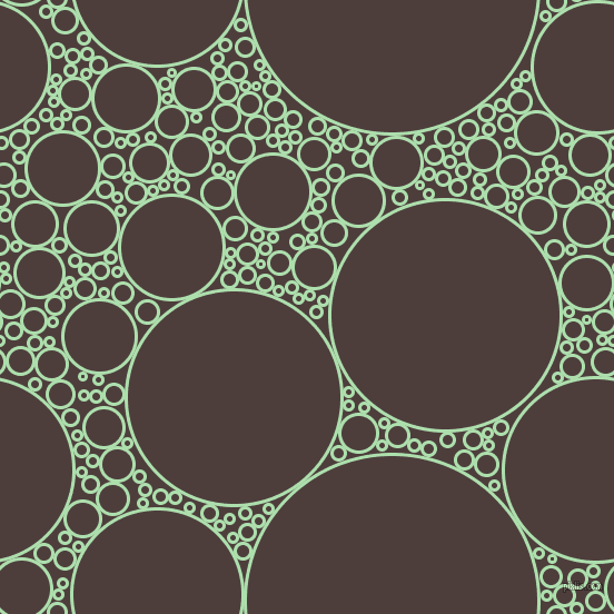 bubbles, circles, sponge, big, medium, small, 3 pixel line width, Moss Green and Crater Brown circles bubbles sponge soap seamless tileable