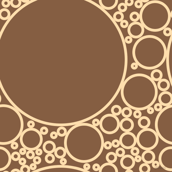 bubbles, circles, sponge, big, medium, small, 9 pixel line width, Navajo White and Dark Wood circles bubbles sponge soap seamless tileable