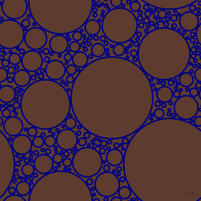 bubbles, circles, sponge, big, medium, small, 5 pixel line width, Navy and Cioccolato circles bubbles sponge soap seamless tileable