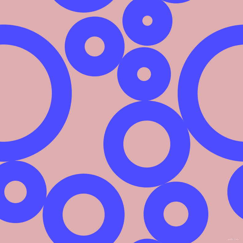 bubbles, circles, sponge, big, medium, small, 65 pixel line width, Neon Blue and Pale Chestnut circles bubbles sponge soap seamless tileable