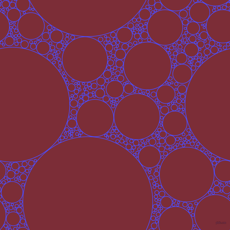 bubbles, circles, sponge, big, medium, small, 2 pixel line width, Neon Blue and Paprika circles bubbles sponge soap seamless tileable