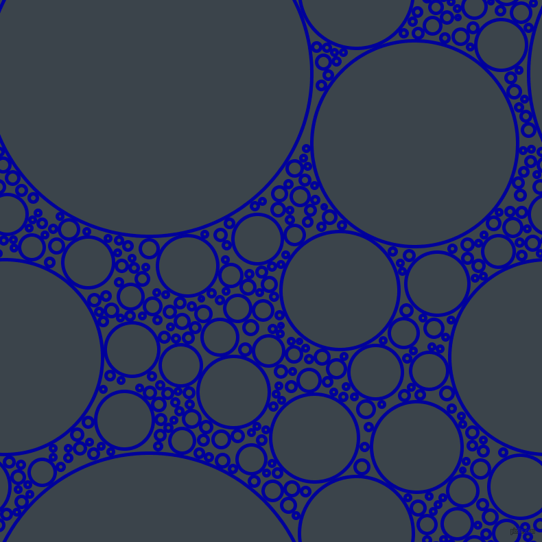 bubbles, circles, sponge, big, medium, small, 5 pixel line width, New Midnight Blue and Arsenic circles bubbles sponge soap seamless tileable