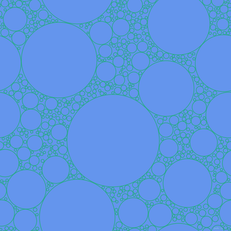 bubbles, circles, sponge, big, medium, small, 2 pixel line width, Niagara and Cornflower Blue circles bubbles sponge soap seamless tileable