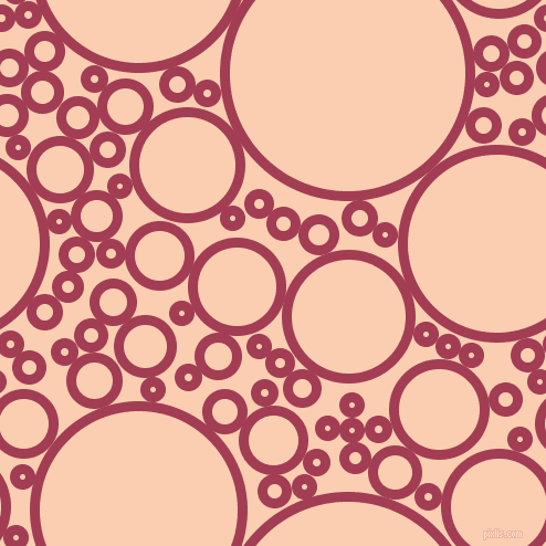 bubbles, circles, sponge, big, medium, small, 9 pixel line width, Night Shadz and Apricot circles bubbles sponge soap seamless tileable