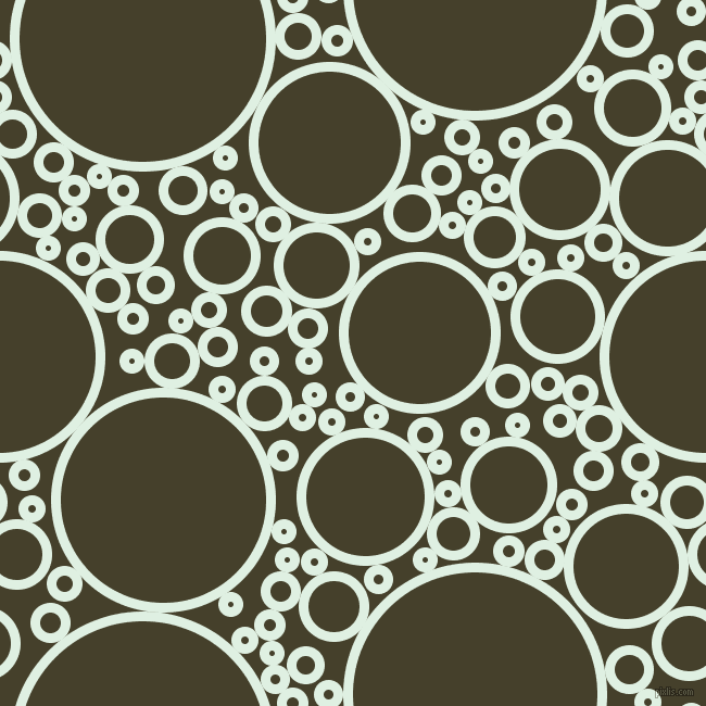 bubbles, circles, sponge, big, medium, small, 9 pixel line width, Off Green and Woodrush circles bubbles sponge soap seamless tileable
