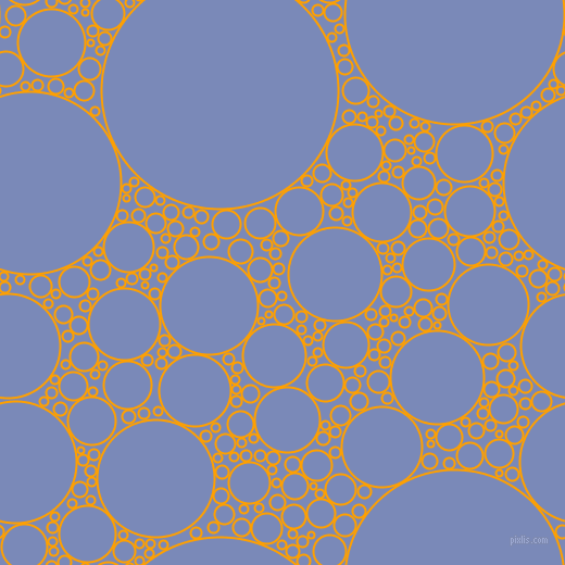 bubbles, circles, sponge, big, medium, small, 2 pixel line width, Orange Peel and Wild Blue Yonder circles bubbles sponge soap seamless tileable