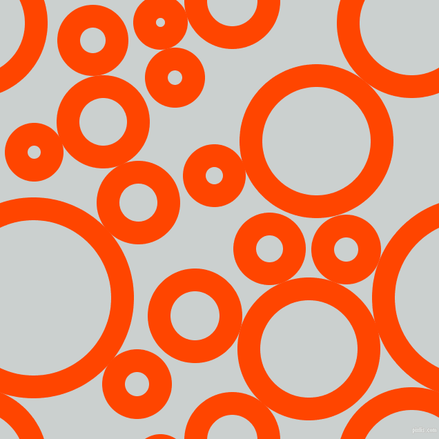 bubbles, circles, sponge, big, medium, small, 33 pixel line width, Orange Red and Geyser circles bubbles sponge soap seamless tileable