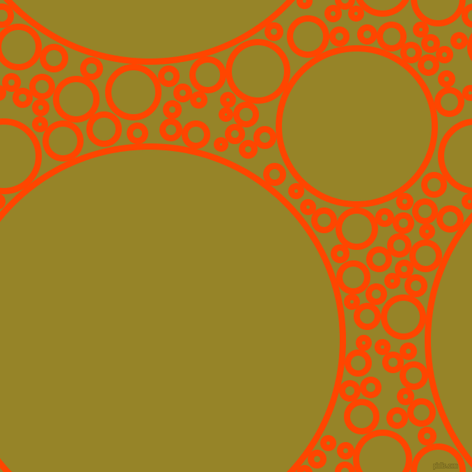bubbles, circles, sponge, big, medium, small, 9 pixel line width, Orange Red and Lemon Ginger circles bubbles sponge soap seamless tileable