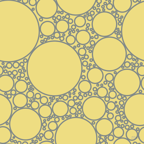bubbles, circles, sponge, big, medium, small, 5 pixel line width, Oslo Grey and Light Goldenrod circles bubbles sponge soap seamless tileable