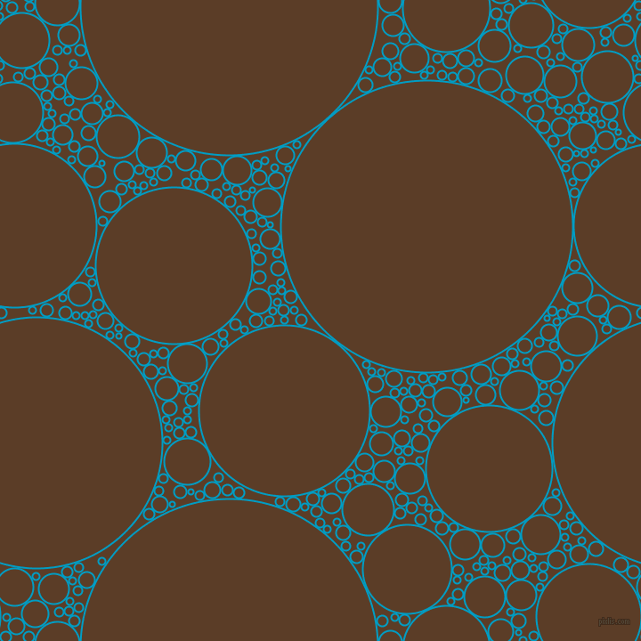bubbles, circles, sponge, big, medium, small, 2 pixel line width, Pacific Blue and Bracken circles bubbles sponge soap seamless tileable