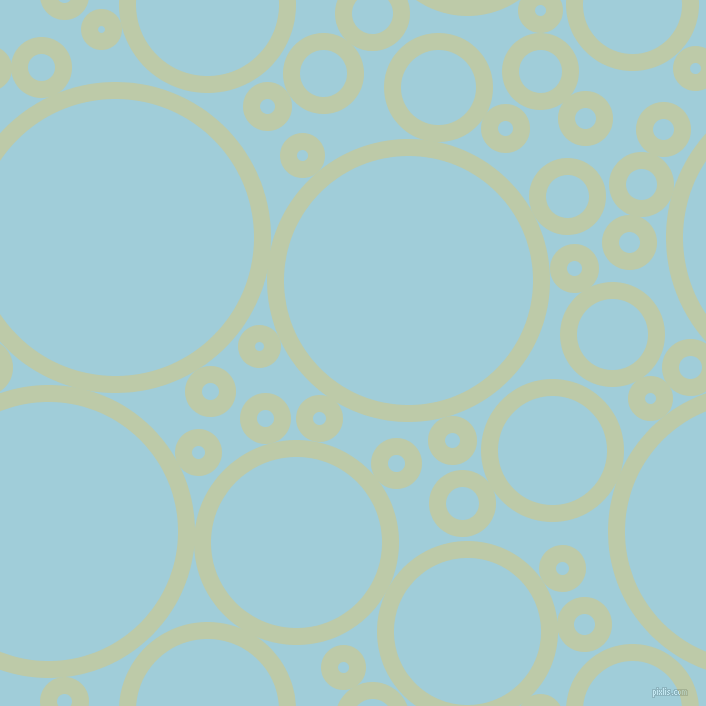 bubbles, circles, sponge, big, medium, small, 17 pixel line width, Pale Leaf and Regent St Blue circles bubbles sponge soap seamless tileable