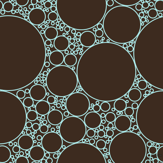 bubbles, circles, sponge, big, medium, small, 3 pixel line width, Pale Turquoise and Bistre circles bubbles sponge soap seamless tileable